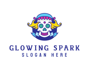 Colorful Skull Costume logo design