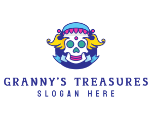 Colorful Skull Costume logo design