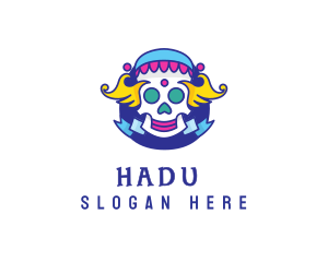 Colorful Skull Costume logo design