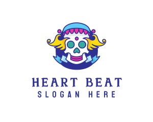 Colorful Skull Costume logo design