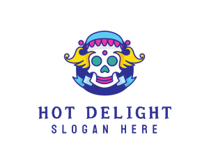 Colorful Skull Costume logo design