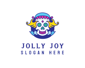 Colorful Skull Costume logo design