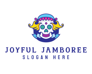 Carnival - Colorful Skull Costume logo design