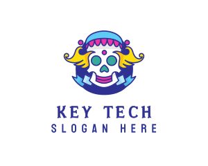 Colorful Skull Costume logo design