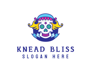 Colorful Skull Costume logo design