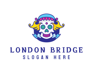 Colorful Skull Costume logo design