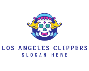 Colorful Skull Costume logo design