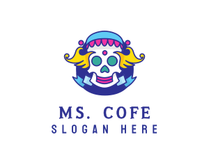 Colorful Skull Costume logo design