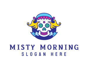 Colorful Skull Costume logo design