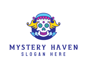 Colorful Skull Costume logo design