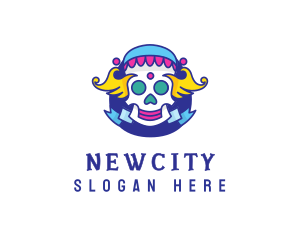 Colorful Skull Costume logo design