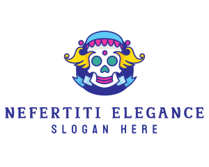 Colorful Skull Costume logo design