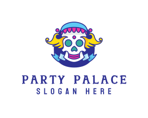 Colorful Skull Costume logo design