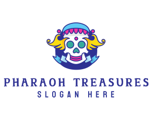 Colorful Skull Costume logo design