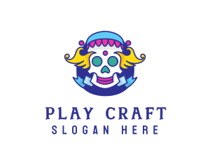 Colorful Skull Costume logo design