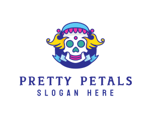 Colorful Skull Costume logo design