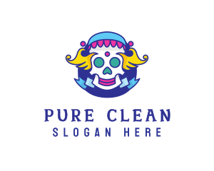 Colorful Skull Costume logo design