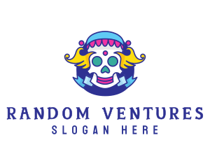 Colorful Skull Costume logo design