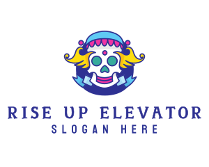 Colorful Skull Costume logo design