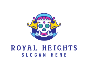 Colorful Skull Costume logo design