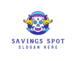 Colorful Skull Costume logo design