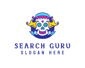 Colorful Skull Costume logo design