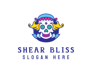 Colorful Skull Costume logo design