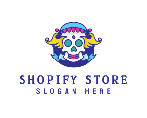 Colorful Skull Costume logo design