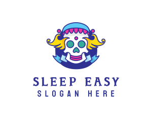 Colorful Skull Costume logo design