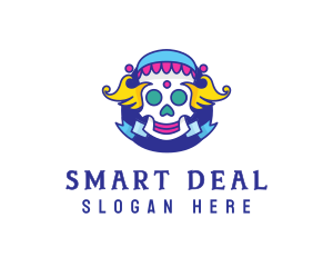 Colorful Skull Costume logo design