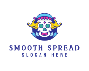 Colorful Skull Costume logo design