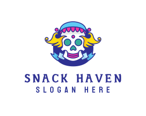 Colorful Skull Costume logo design