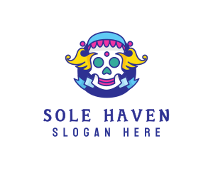 Colorful Skull Costume logo design