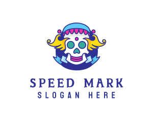 Colorful Skull Costume logo design