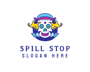 Colorful Skull Costume logo design