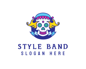 Colorful Skull Costume logo design