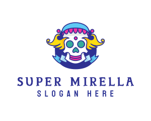 Colorful Skull Costume logo design