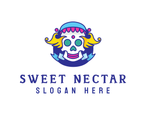 Colorful Skull Costume logo design