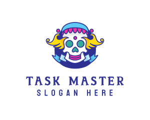 Colorful Skull Costume logo design