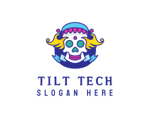 Colorful Skull Costume logo design