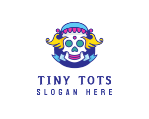 Colorful Skull Costume logo design