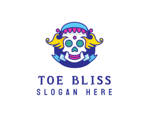 Colorful Skull Costume logo design