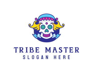 Colorful Skull Costume logo design