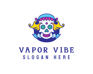 Colorful Skull Costume logo design