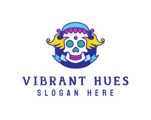 Colorful - Colorful Skull Costume logo design