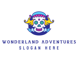 Colorful Skull Costume logo design