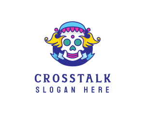 Colorful Skull Costume logo design