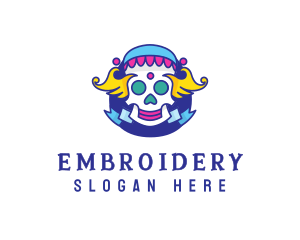 Colorful Skull Costume logo design