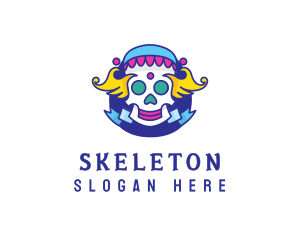 Colorful Skull Costume logo design