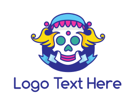 Taqueria - Clown Skull logo design